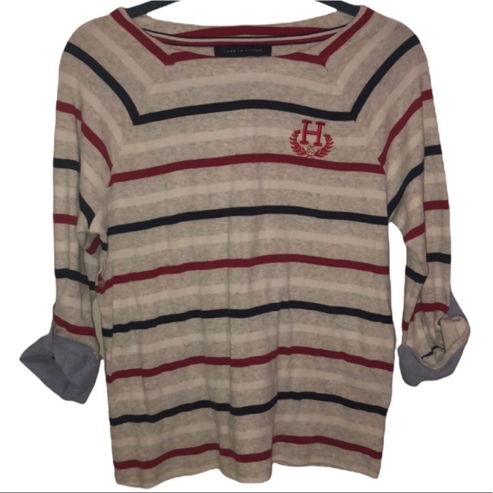 STRIPED RED WHITE BLUE TOMMY HILFIGER  SWEATER